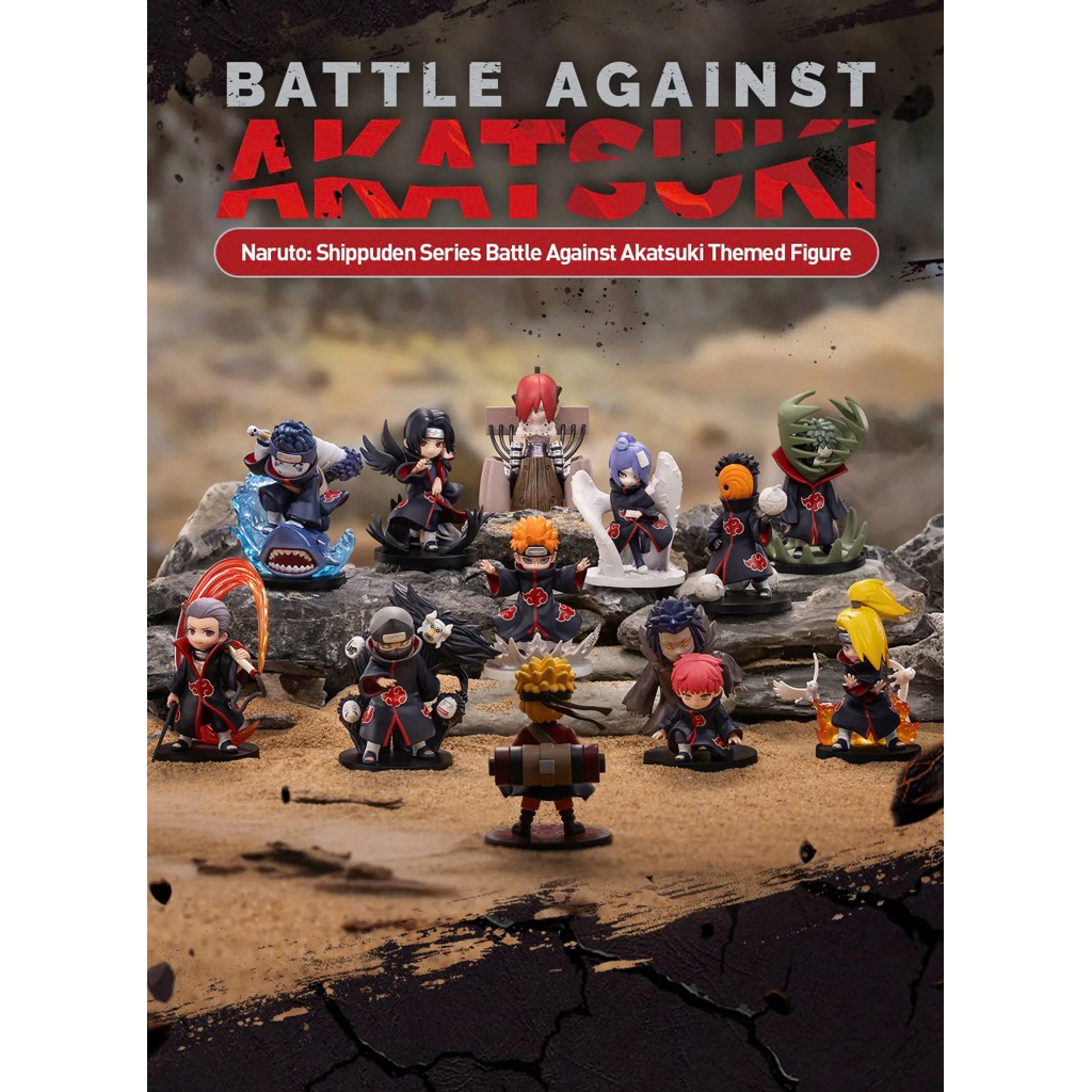[พร้อมส่ง ของแท้] POPMART X NARUTO Shippuden Series Battle Against Akatsuki Themed🖤🔥