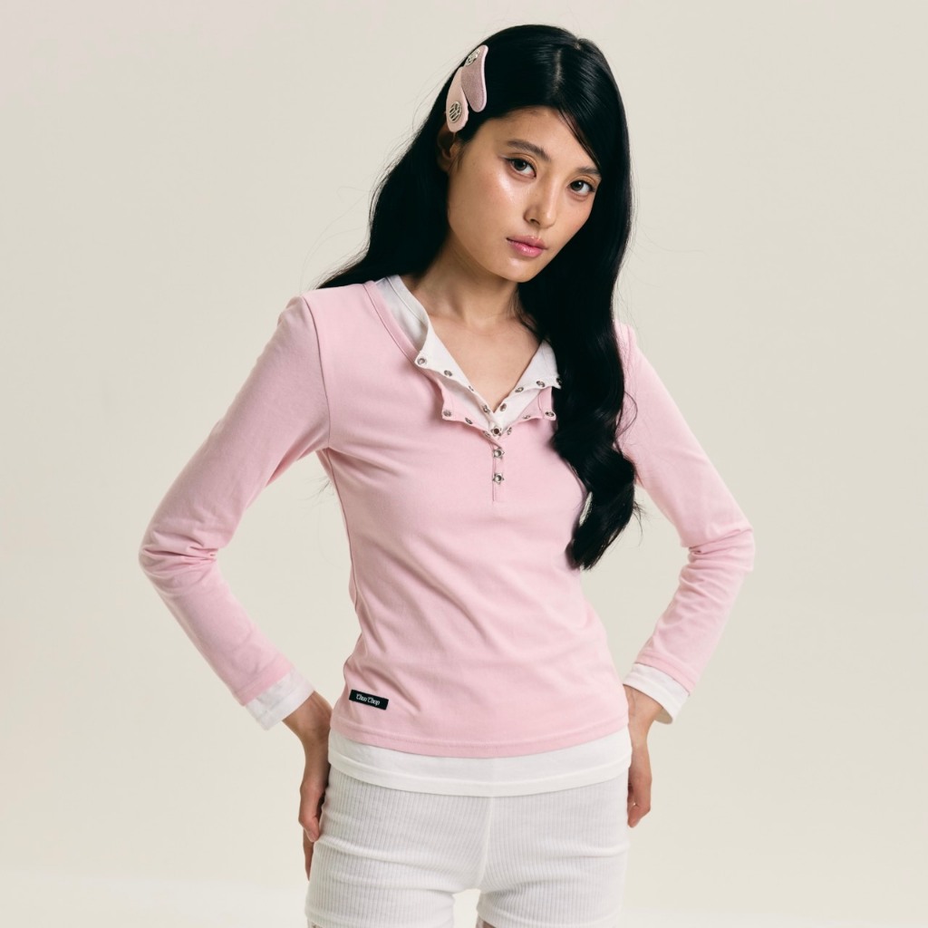 [พร้อมส่ง] CHUUCHOP – (S-4XL) Gigi Long Sleeve Top เสื้อยืดแขนยาว ผ้านุ่ม เลเยอร์2ชั้น (C8551) ราคา ถูกที่สุด ดีลบีเคเค แกลเลอรีภาพที่ 9