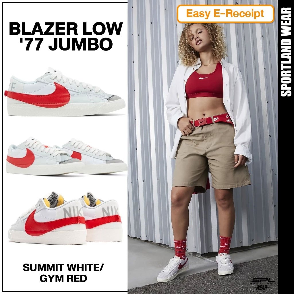Nike ไนกี้ รองเท้าผ้าใบ รองเท้าลำลอง M Blazer Low 77 Jumbo DQ8769-100 (3600)