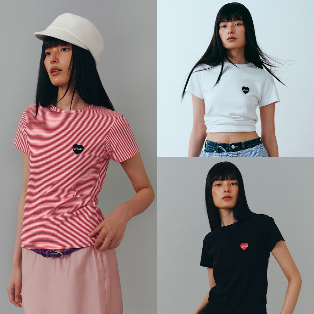 maison KEEPS | The Classic Adore Patch Logo Tee | เสื้อยืดทรง Slim Fit