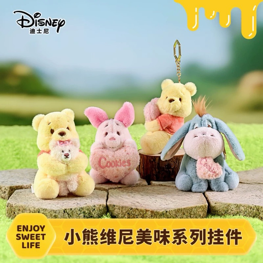 🎀[Potdemiel]  Disney Winnie the Pooh / Piglet / Eeyore ตุ๊กตาพวงกุญแจห้อยกระเป๋าของแท้ 💯