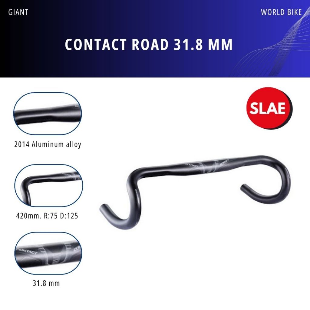 แฮนด์จักรยานเสือหมอบ Giant รุ่น Contact Road Handlebar 31.8mm. กว้าง 420mm.