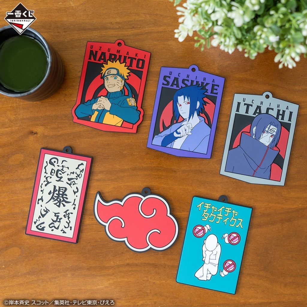 🍥(แท้/มือ1)🍥 ของสะสม อนิเมะ นารูโตะ Ichiban Kuji Naruto Shippuden - Kizuna Shinobi - F Prize Rubber Coaster ลิขสิทธิ์แท้