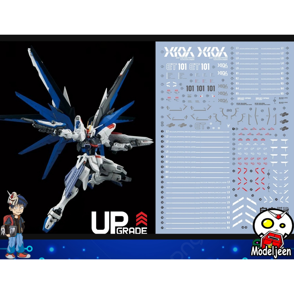 063 Water Decal MG1/100 Freedom Gundam ยี่ห่อ S.I.M.P. Model Decal ราคา ถูกที่สุด ดีลบีเคเค