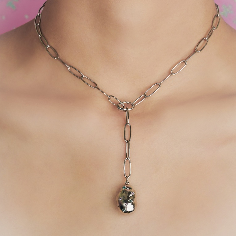 YVIS Not a Pearl Brass Necklace - YVIS X Bunny Pretty Demand พร้อมส่ง