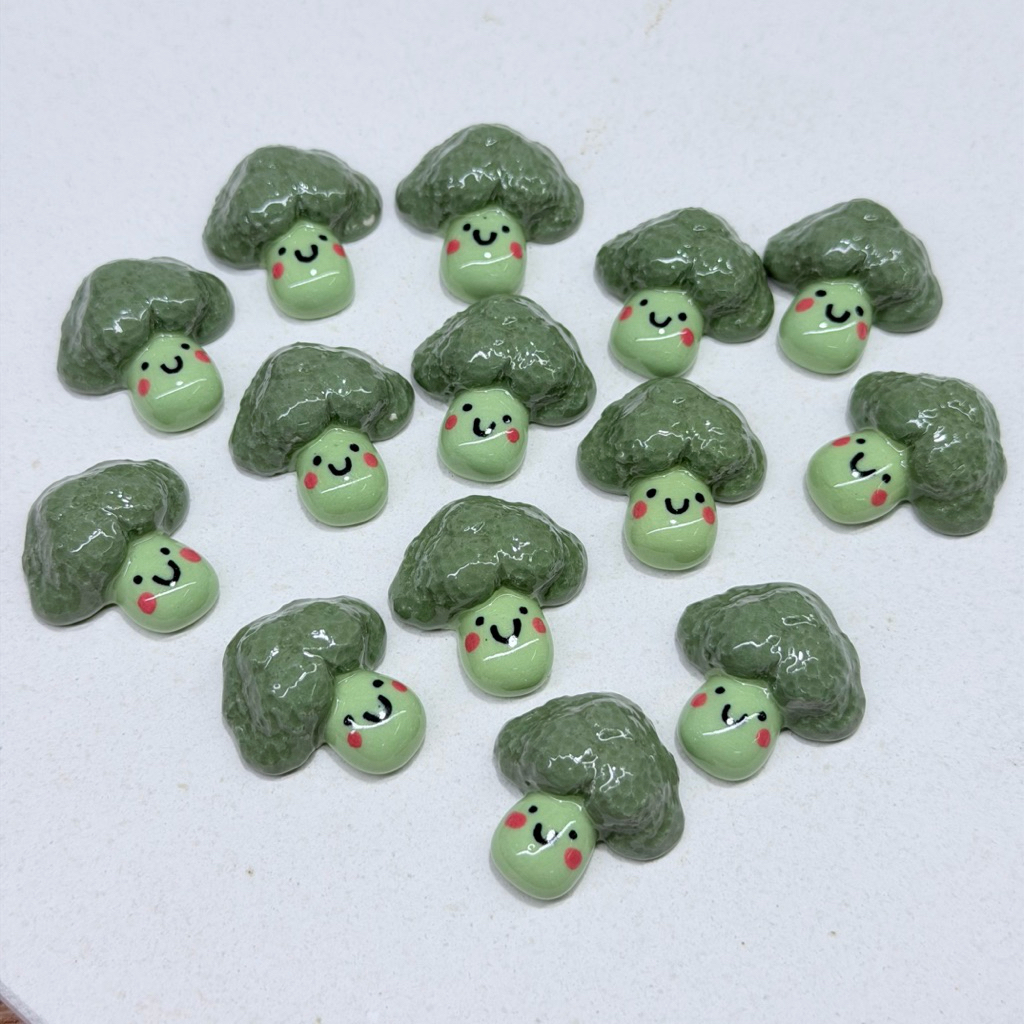 ลูกร่อนมัทฉะ เซรามิก งานแฮนเมด สีฟู๊ดเกรด-บร็อคโคลี่/1 ชิ้น