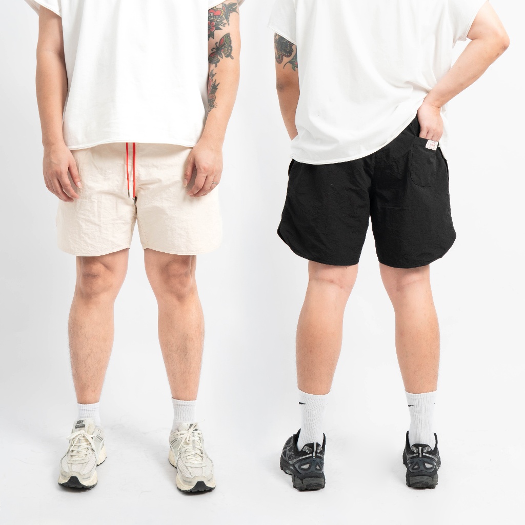 THOUGHT.BKK - กางเกงขาสั้น Unisex short pants กางเกงขาสั้น ใส่สบาย ปลายขากว้าง สั้นเหนือเข่า