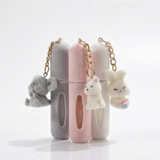 🐻 ขวดแบ่งน้ำหอม 5ml พวงกุญแจตุ๊กตาขนนุ่ม | ขวดแบ่งน้ำหอมพกพา