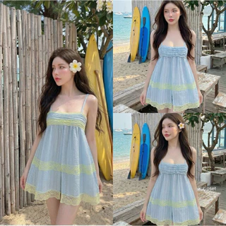 (อก28-36) เสื้อสายเดี่ยวโรซี่เลเยอร์ลูกไม้ สไตล์หวานฉ่ำรับซัมเมอร์ งานสวยหวานน่ารักมาก🌸