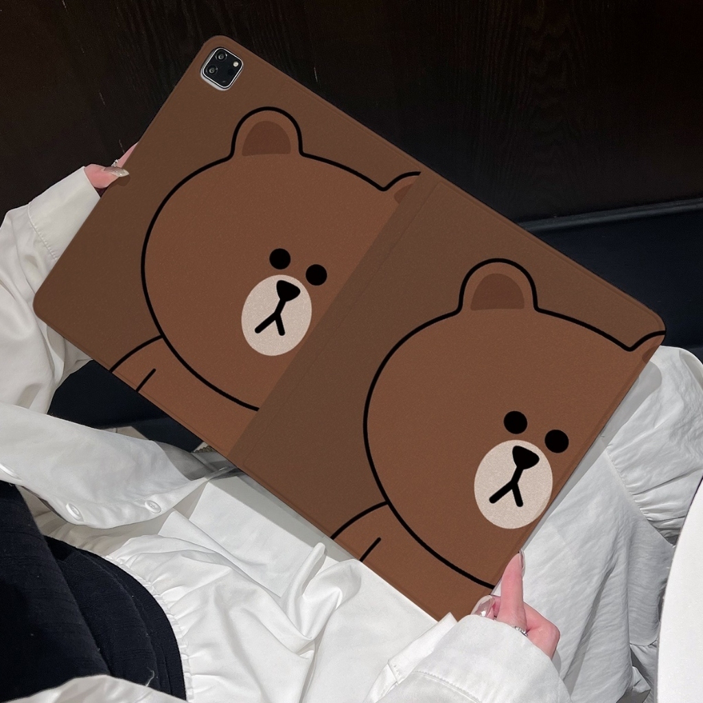 จัดส่งจากกรุงเทพฯ เคสipad brown bear Gen12 Pro11 Air8 11 Gen11 Air7 11 น่ารัก เคสไอแพด Gen6/5 9.7