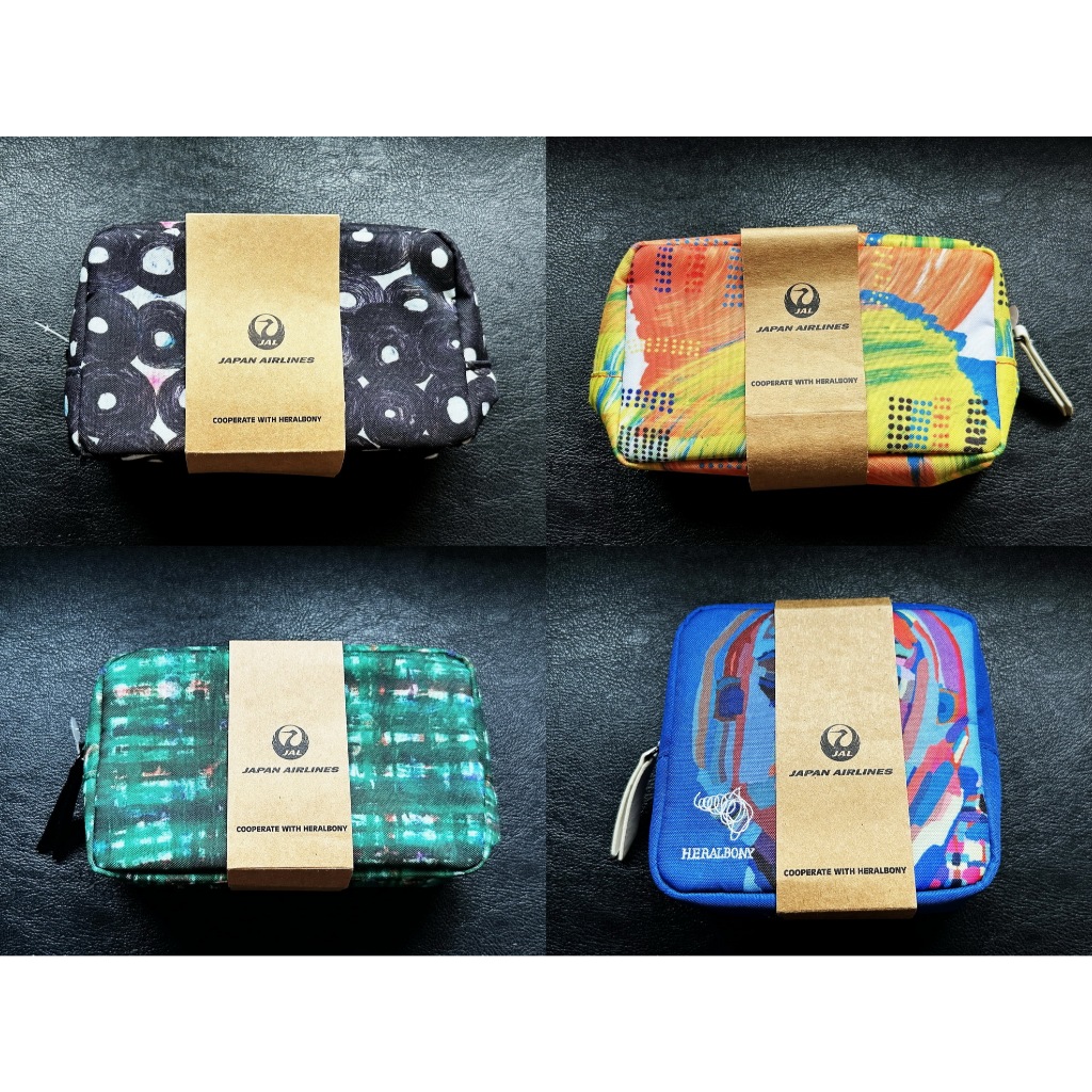 กระเป๋าผ้า สายการบิน Japan Airlines (JAL) x HERALBONY 🖼️ ✨ Amenity Kit Business Class New & Sealed