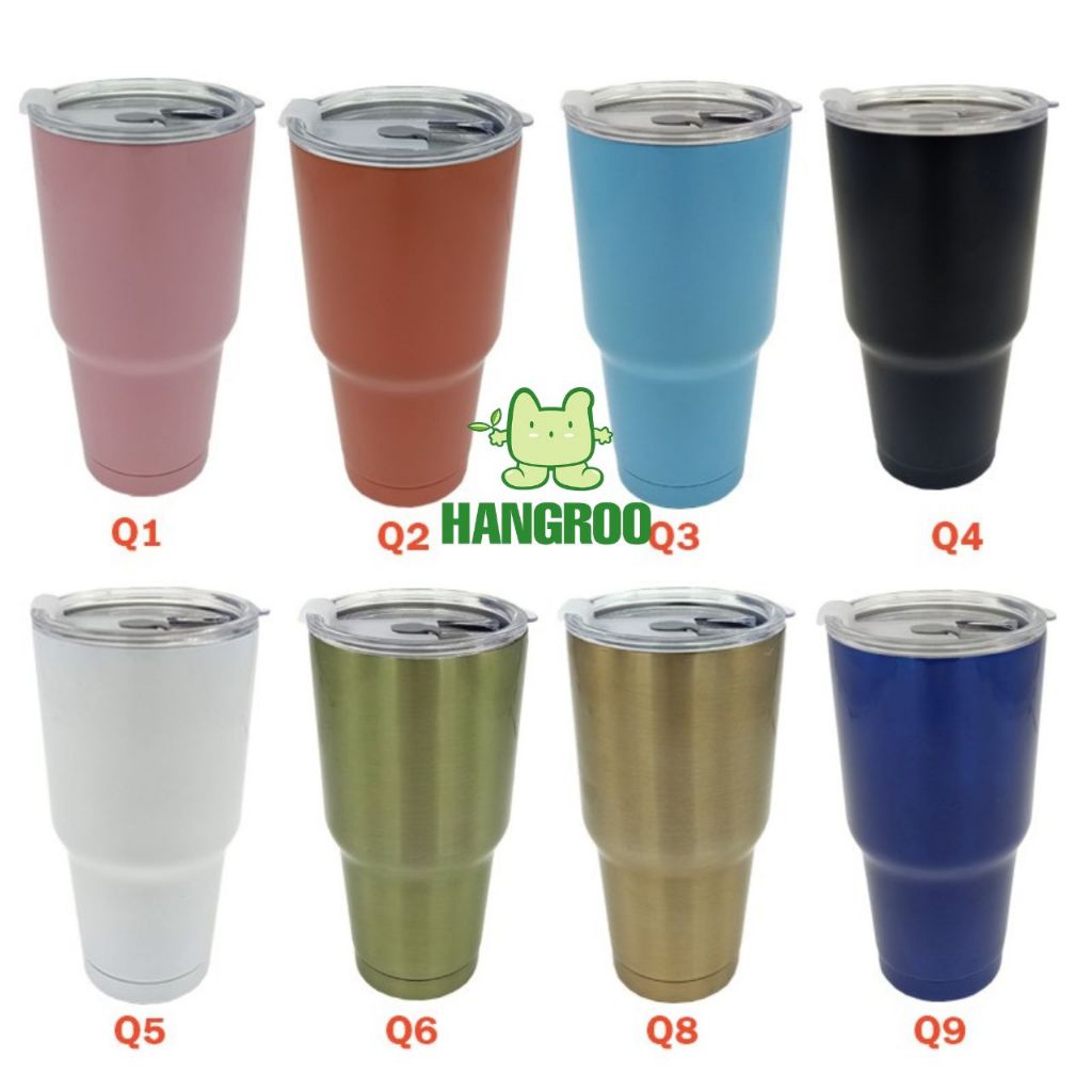 HANGROO Q3 แก้วน้ำ แก้วสแตนเลส ขนาด 30 OZ. เก็บความเย็น