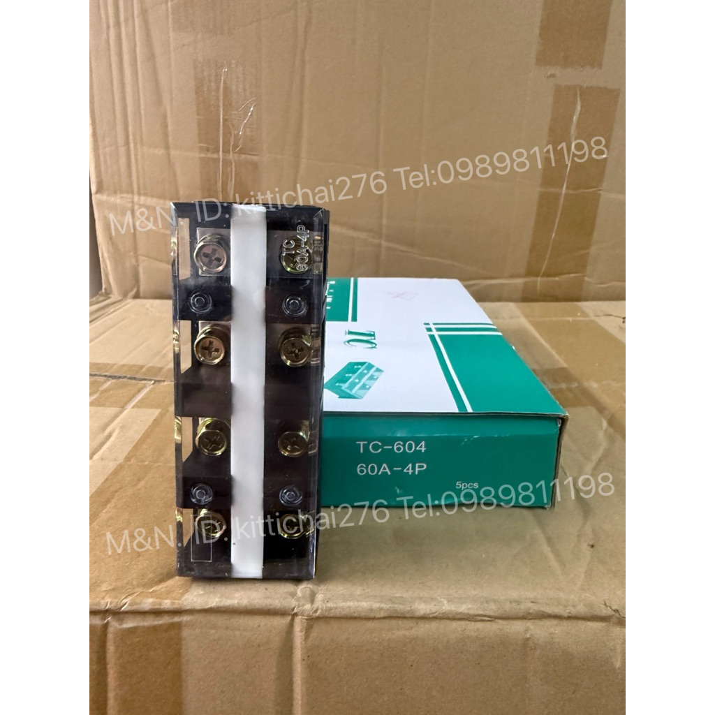 TC-604  4P เทอร์มินอลต่อสายไฟ เทอร์มินอลบล็อก TERMINAL BLOCK 4 ช่อง 60A