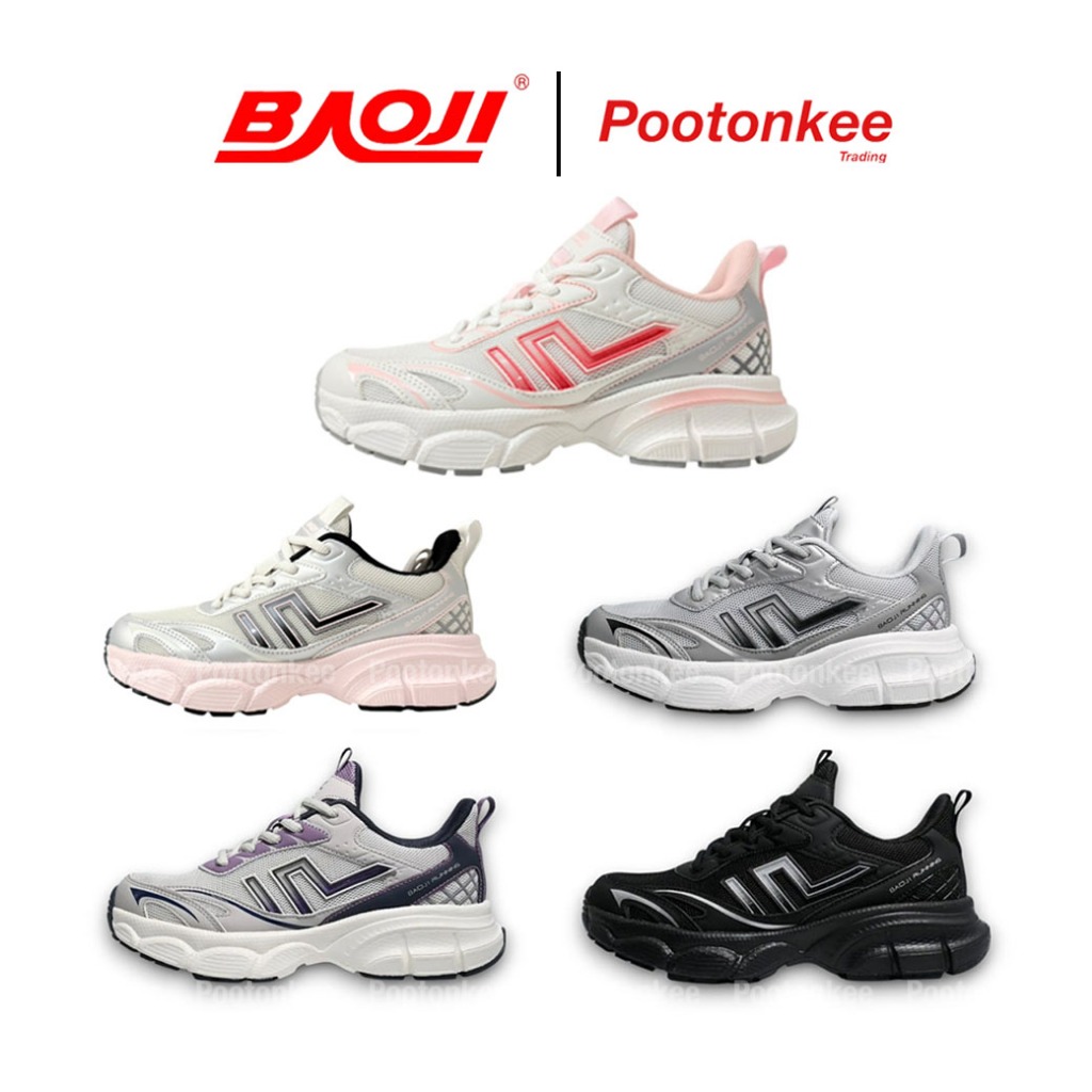 BAOJI บาโอจิ Running รุ่น BJW 1155 รองเท้าผ้าใบ รองเท้าวิ่งผู้หญิง