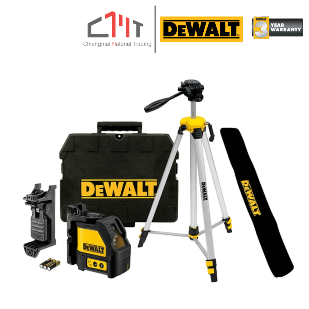 DEWALT เลเซอร์วัดระดับ 2 เส้น กากบาท ขาตั้งเลเซอร์ No.DW088KTP
