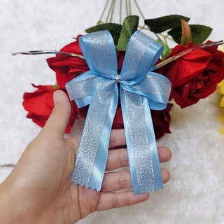 โบว์จากริบบิ้นผ้าคาดริบบิ้นทรายมีพร้อมส่งจ้า