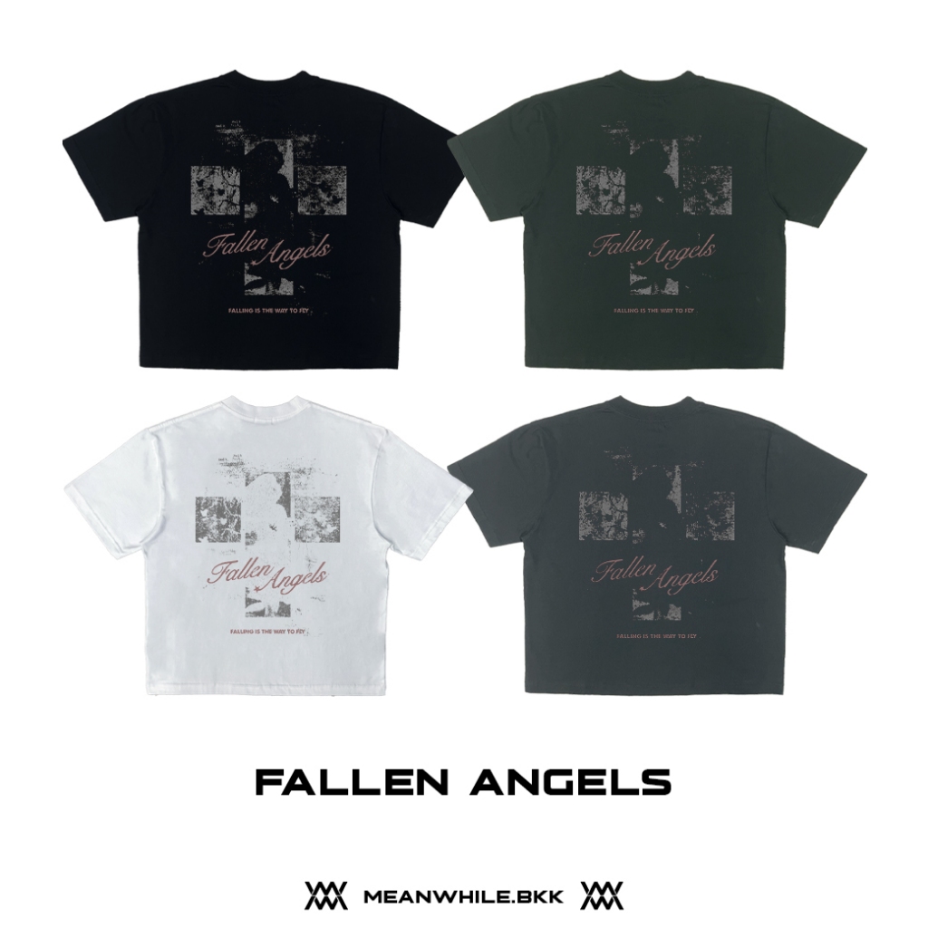 MW - FALLEN ANGELS t-shirt เสื้อยืดทรงบ็อกซี ทรงโอเวอร์ไซส์