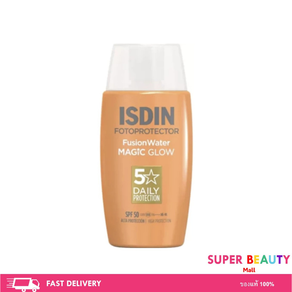 แท้100% ฉลากไทย ISDIN FOTOPROTECTOR FUSION WATER MAGIC GLOW SPF 50 ขนาด 50 ml
