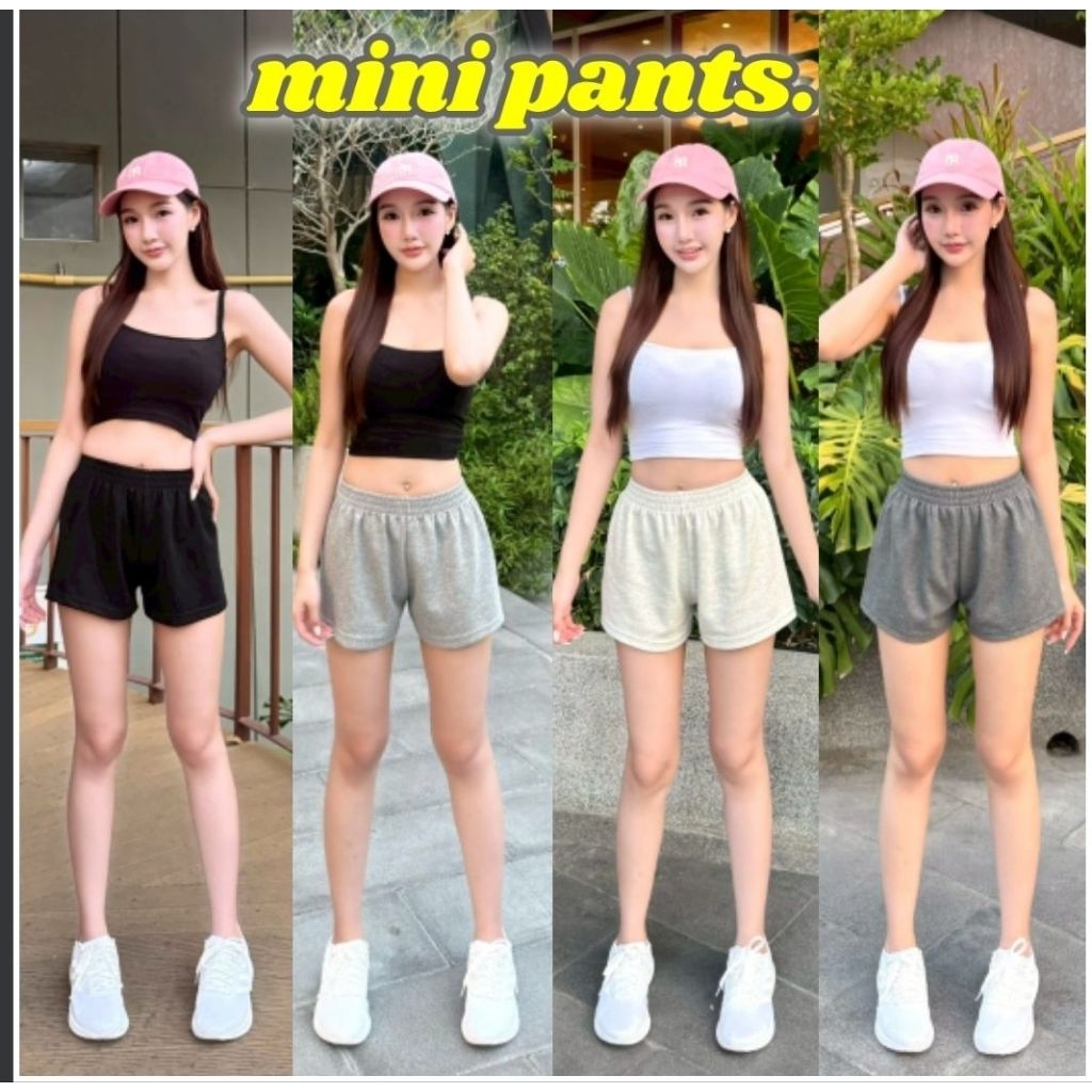 กางเกงขาสั้น ทรงมินิ mini pants ทรงสายฝอ ผ้าฝรั่ง ผ้าไม่ย้วย ผ้านุ่ม ใส่สบาย ใส่อยู่บ้าน ใส่ออกกำลังกาย ใส่นอนได้