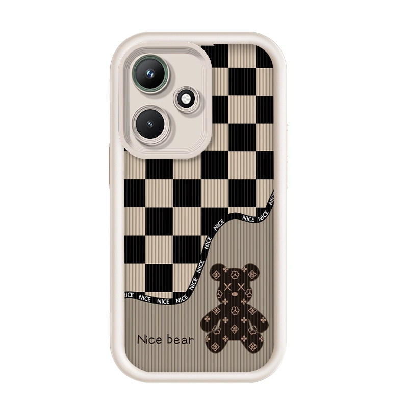 เข้ากันได้ Infinix Hot 30 Play,Checkerboard ความรุนแรงหมี Tide แบรนด์ กรณีโทรศัพท์ลม