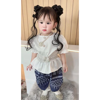 ชุดไทยเด็กผู้หญิง📌ส่งไว ชุดลายลิซ่า📍 ใส่ไปโรงเรียน 📌ราคาแค่ชุด📌