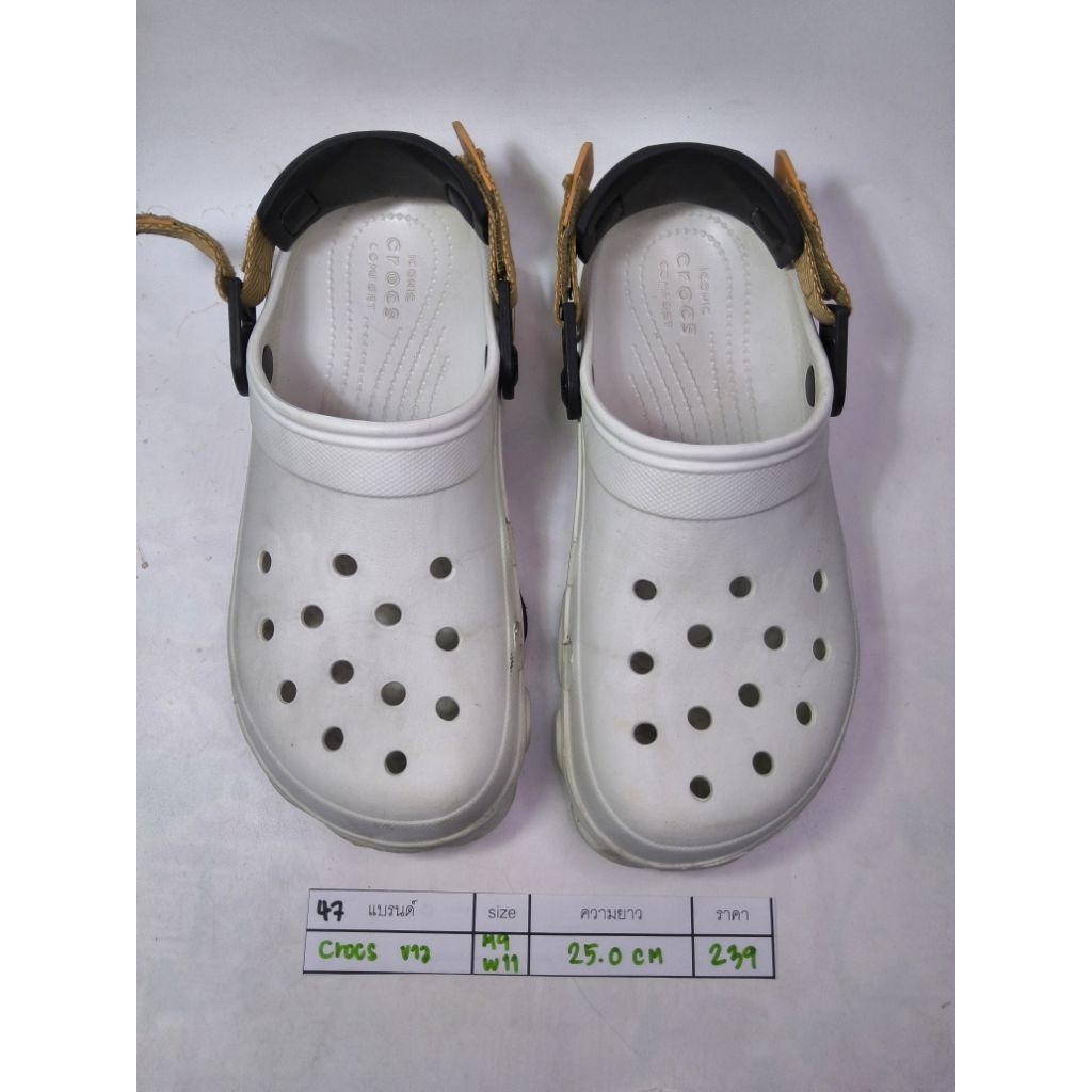 🔵47🔵➡️Crocs มือ2ของแท้✅️✅️ Sz.m9/w11 ยาว 25.0 cm. สวย สภาพดี ตำหนิการใช้งานตามภาพ -239-