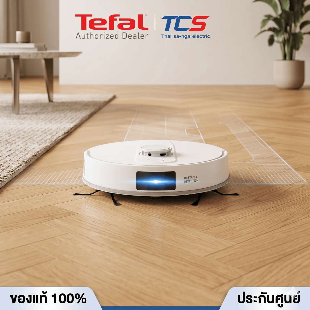 Tefal หุ่นยนต์ดูดฝุ่น X-PLORER 140 RG9177WH | ดูด+ถู 2in1 พลังดูด 6000Pa ประกันศูนย์ 2ปี