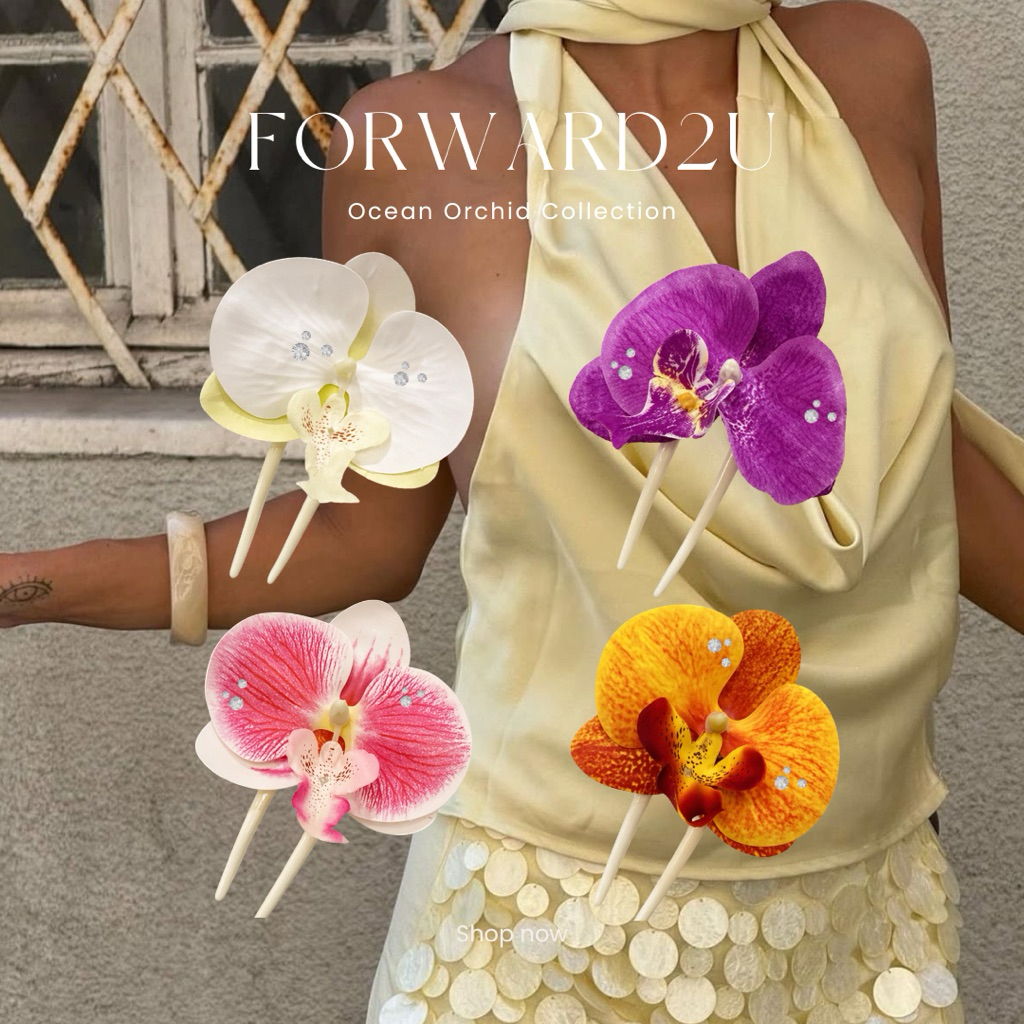 Ocean Orchid Collection | FORWARD2U🌊✨ ปิ่นดอกไม้ Hair Pin🌺 กิ๊บดอกไม้ติดผม Summer accessories 🧺🫶🏻สินค้าพร้อมส่ง