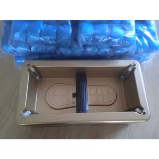 ถุงหุ้มรองเท้าพลาสติก (plastic shoes cover 100 pc/pack) ใช้กับเครื่องแบบเหยียบ T buckle
