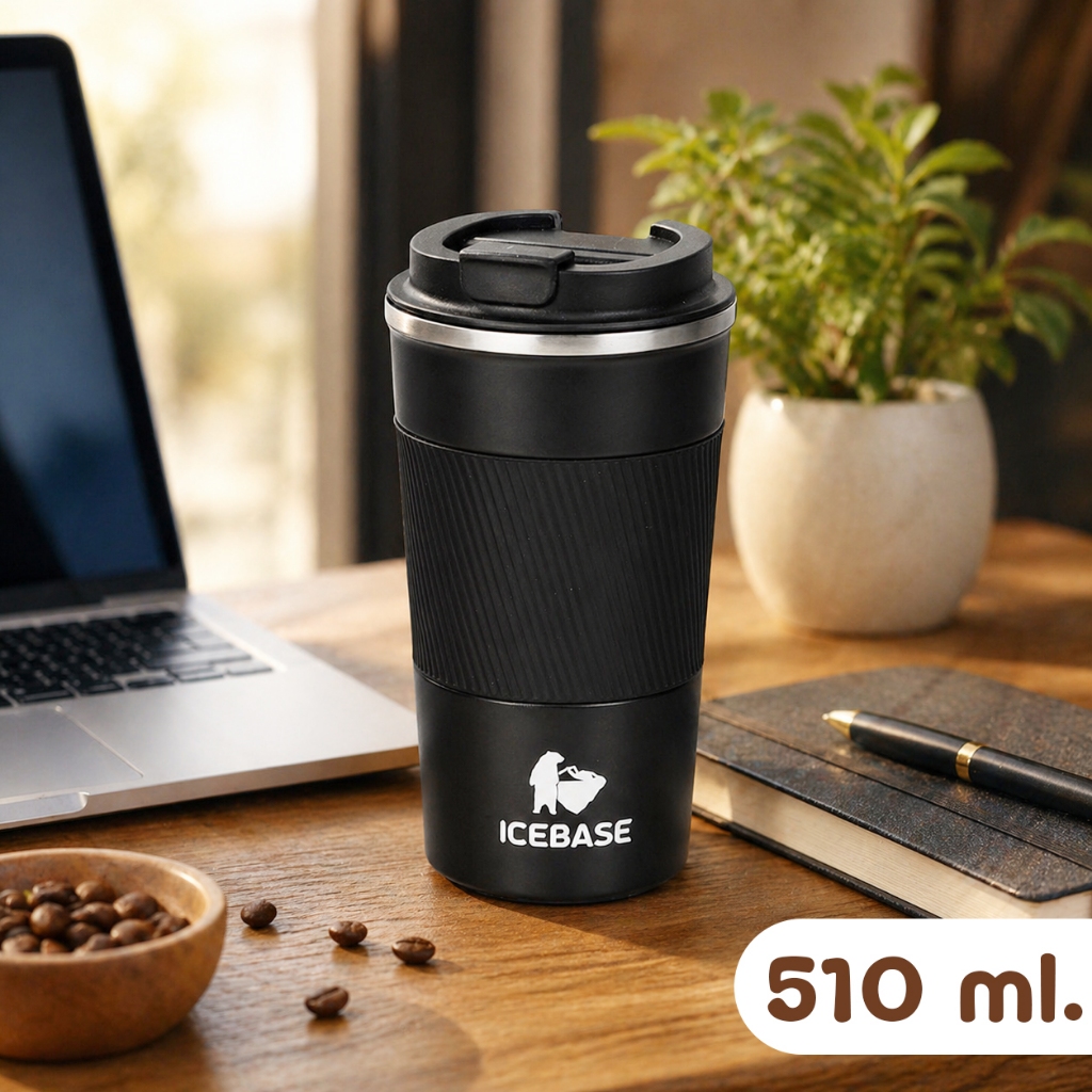 แก้วเก็บอุณหภูมิ ICEBASE สำหรับ Coffee ใส่กาแฟ 17 Oz. (510ML.) เก็บได้ทั้งร้อน-เย็น รุ่น SUIT รหัส VL-502 ราคา ถูกที่สุด ดีลบีเคเค แกลเลอรีภาพที่ 3