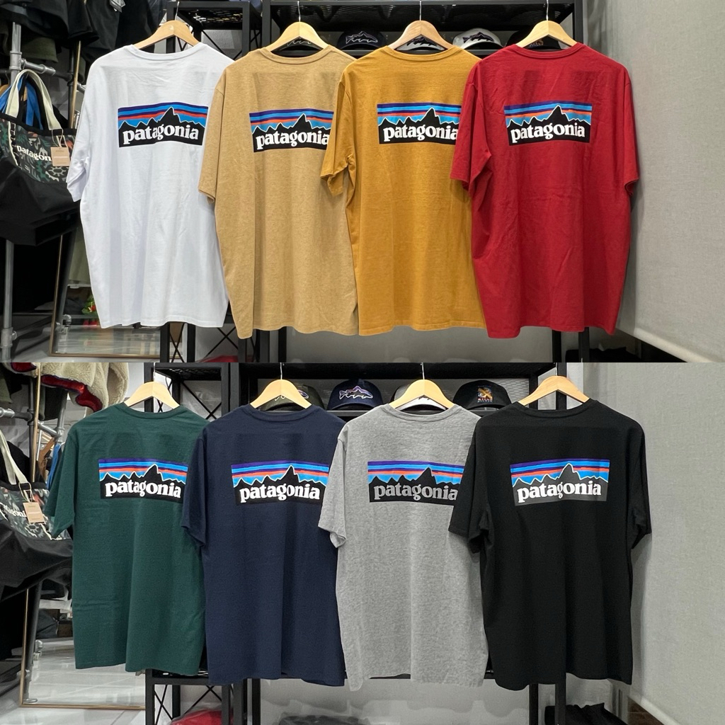 ของแท้ Patagonia Men's P-6 Logo Responsibili-Tee