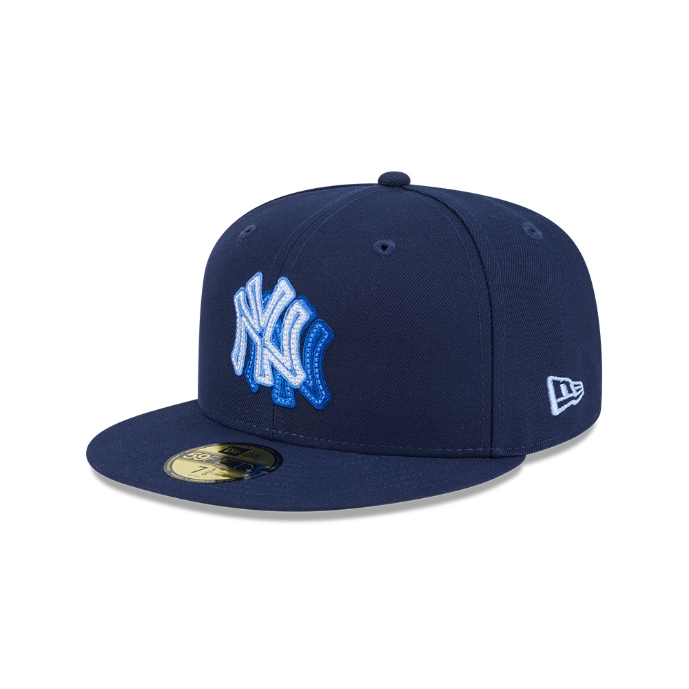 New Era หมวกรุ่น 59Fifty Pack - Neon Glow New York Yankees Cooperstown Oceanside Blue 59Fifty Cap