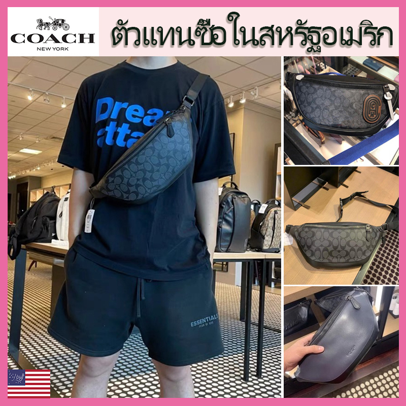ของแท้ 💯%🔥 Outlet ปลอดภาษีพร้อมส่ง 🔥 กระเป๋า c0 กระเป๋าคาดเอว ach กระเป๋าคาดเอวผู้ชาย F78777