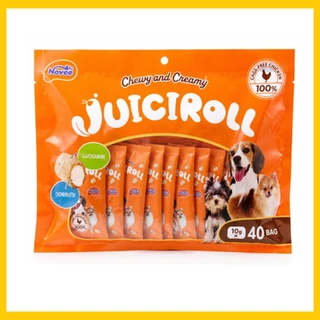 0019 NOVEE JUICIROLL / โนวี่ จูซี่โรล @10 กรัม X 40 ซอง ขนมสุนัข ขนมหมา **1ถุง 150บาท
