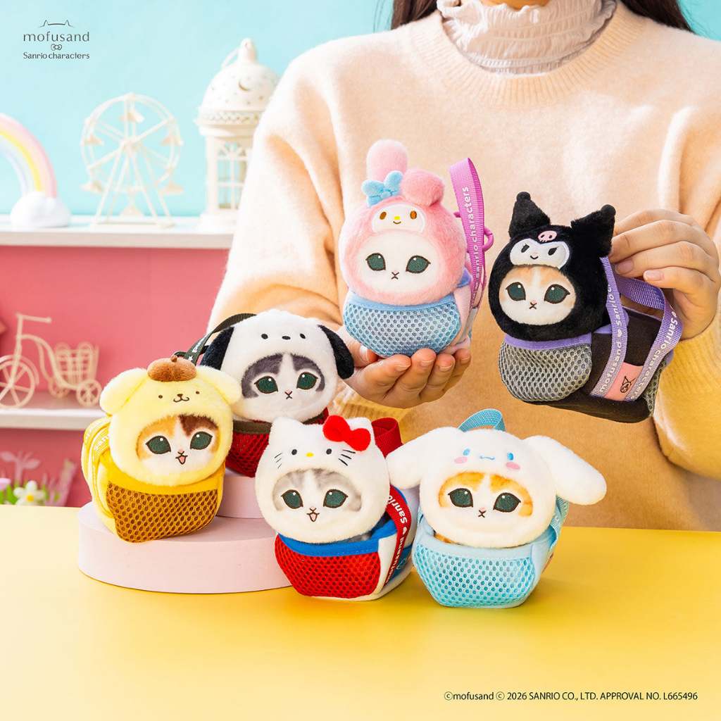 พร้อมส่ง   sanrio x mofusand แมวนำโชค jp” /คอลมูฟูซาน แมวห้อยกระเป๋า ราคา ถูกที่สุด ดีลบีเคเค แกลเลอรีภาพที่ 4