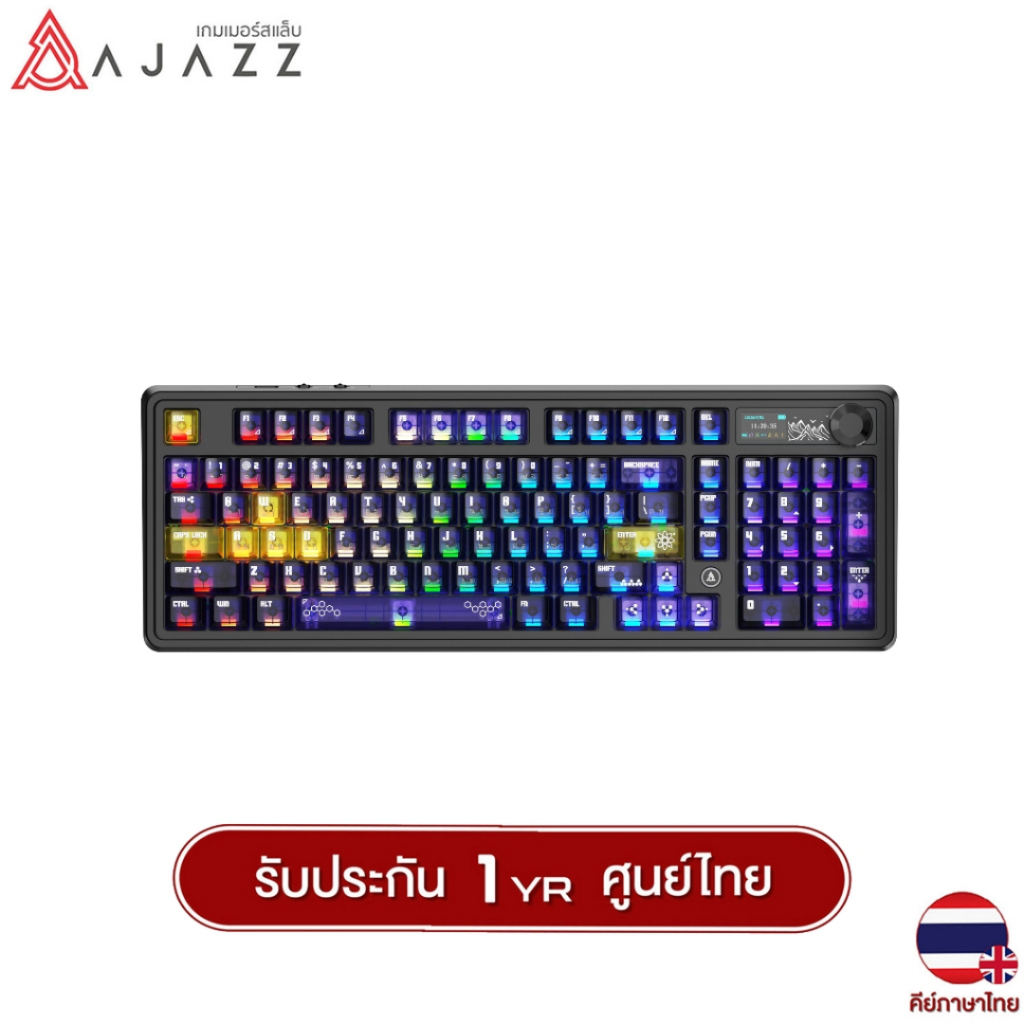 คีย์บอร์ดเกมมิ่ง Ajazz AK980 V2 Pro 8K+8K Gasket Tri-Mod Mechanical Keyboard รับประกัน 1 ปี