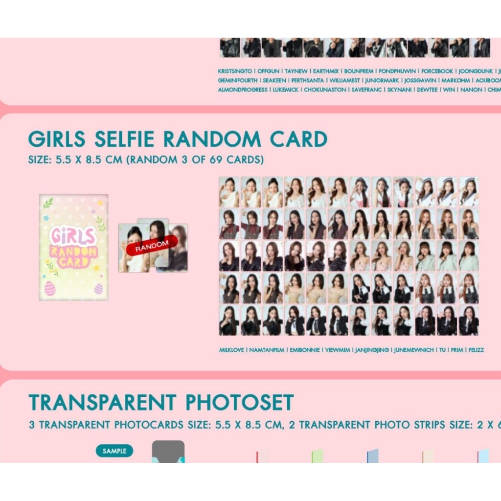💖 พร้อมส่ง 💖[แบบแยกใบ] Girls Random Card | GMMTV POP-UP STORE IN TOKYO 2026 | Emi Film Jan Jingjing Tu tawan Prim