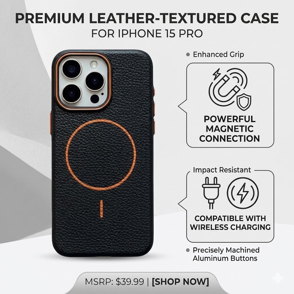 เคสแม่เหล็กงานหนัง กันกระแทกคุณภาพดี FOR IPHONE 17E 16E 11 12 13 14 15 16 PRO MAX CASE PHONE