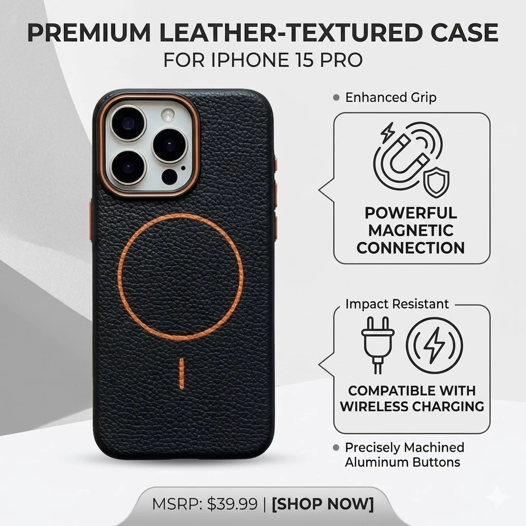 เคสแม่เหล็กงานหนัง กันกระแทกคุณภาพดี FOR IPHONE 17E 16E 11 12 13 14 15 16 PRO MAX CASE PHONE