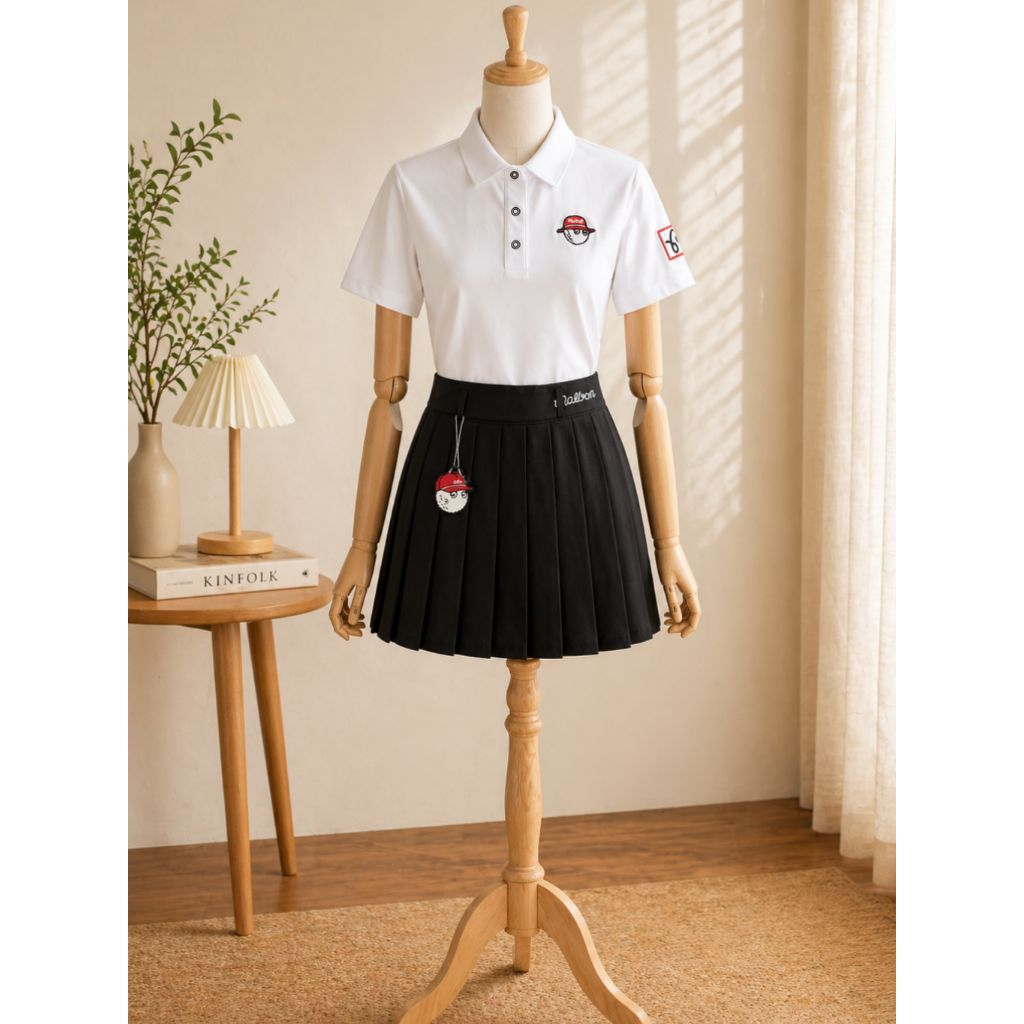 SALE Malbon Women’s Short Sleeve Golf Set ชุดกอล์ฟผู้หญิง เสื้อ+กระโปรง