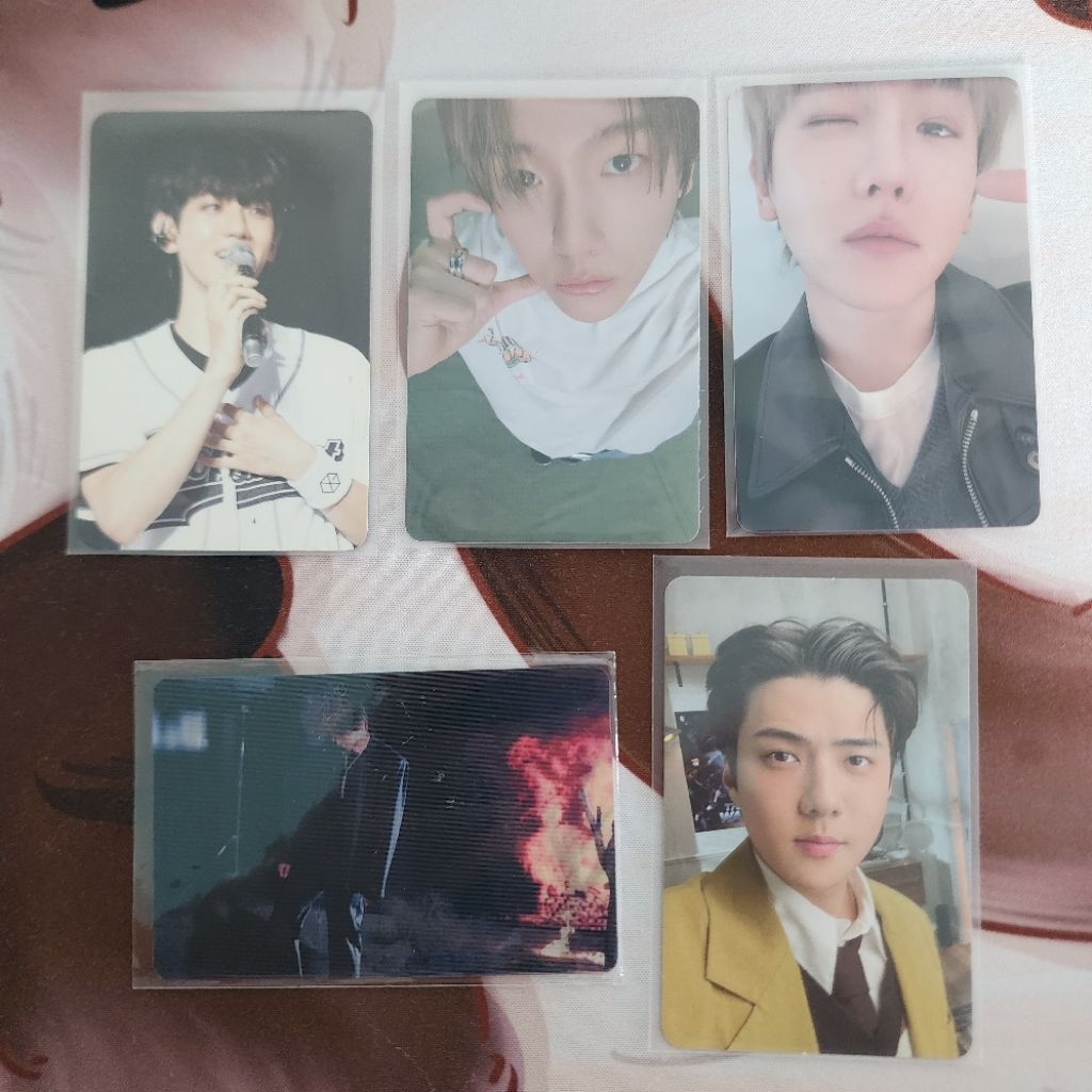 [พร้อมส่ง] การ์ด EXO Baekhyun Sehun Official Photocard การ์ด EXO แท้ทุกใบ