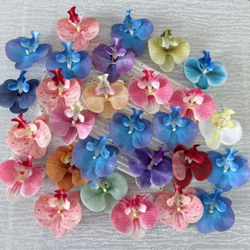 ไม้กล้วยไม้สีสันสดใสป แฟชั่นน่ารัก เครื่องประดับผม  ฟิวส์เดินทะเลสวยๆ🌸