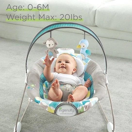 Ingenuity Automatic Baby Bouncer Seat แปลโยกอัตโนมัติ สำหรับเด็กอายุ 0-6 เดือน สภาพใหม่มาก ใช้งานน้อ