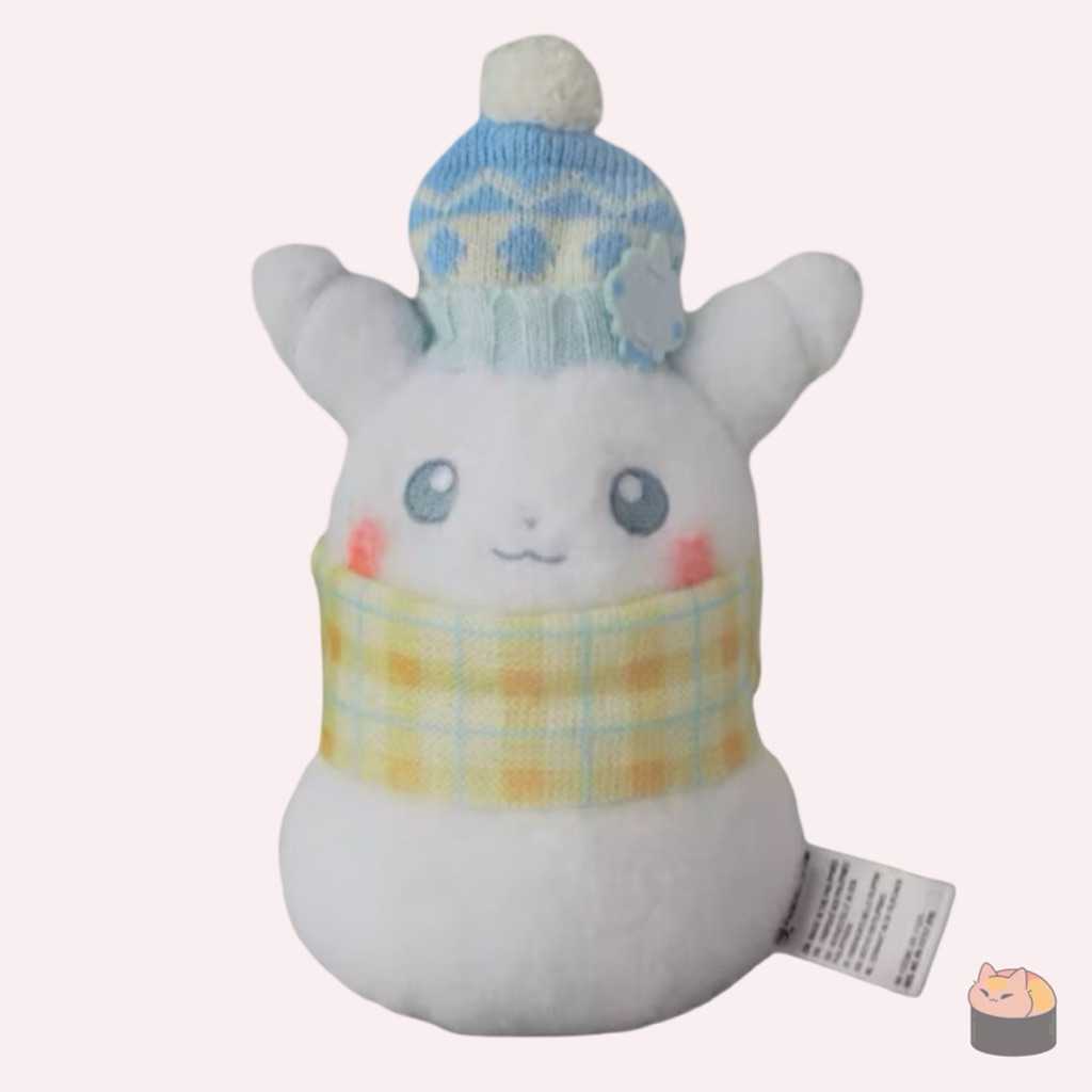 Pokemon Pikachu Plush Snowman Scarf Pokemon Center Japan Authentic
