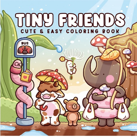 [พร้อมส่ง] สมุดภาพระบายสี TINY FRIENDS ภาพน่ารัก ลายเส้นชัด เสริมทักษะ ฝึกสมาธิ