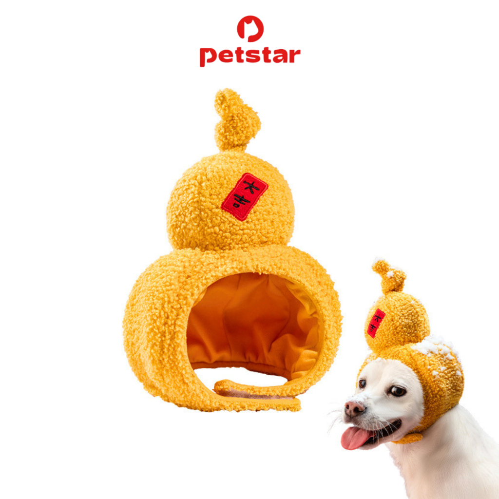 Petstar หมวกสุนัข หมวกสัตว์เลี้ยง Pet Hat ทรงน้ำเต้า น้ำหนักเบา ใส่สบาย ไม่หลุดง่าย