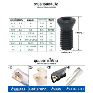 น็อต สกรูดาว - Screw Torx cutting tools มี24ขนาด