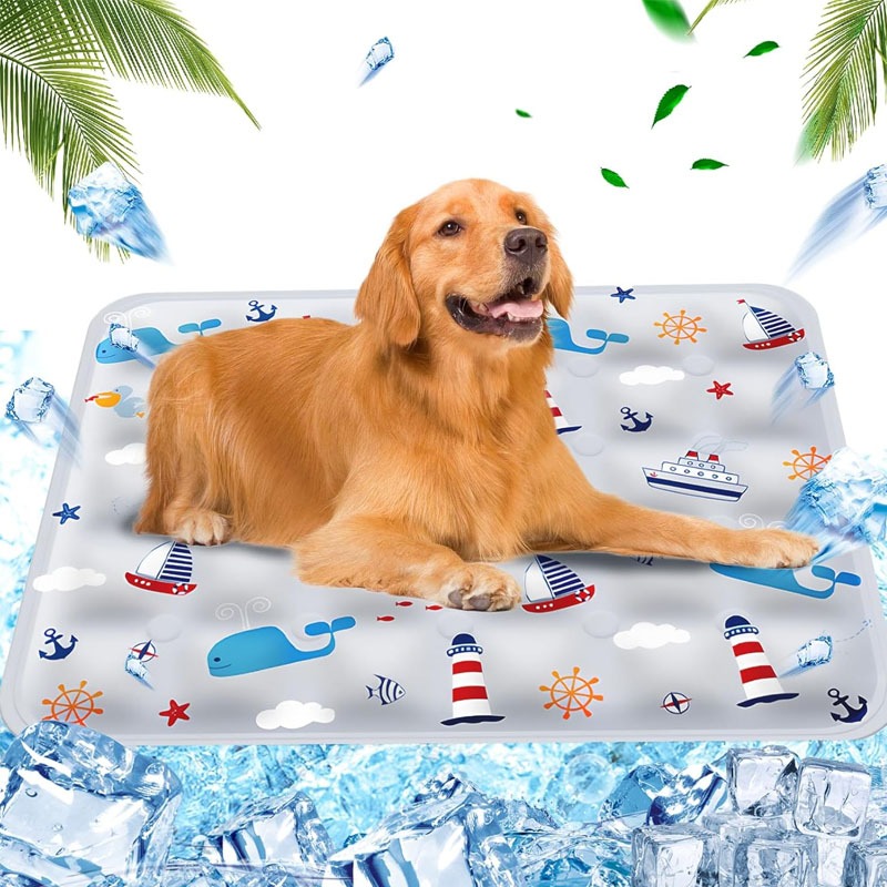 PetStern Pet Cool Mat สำหรับสัตว์เลี้ยง แผ่นรองนอนเย็นสำหรับสัตว์เลี้ยง แผ่นเจลเย็นสุนัข หน้าร้อน ต้องแช่เย็นก่อนใช้งาน