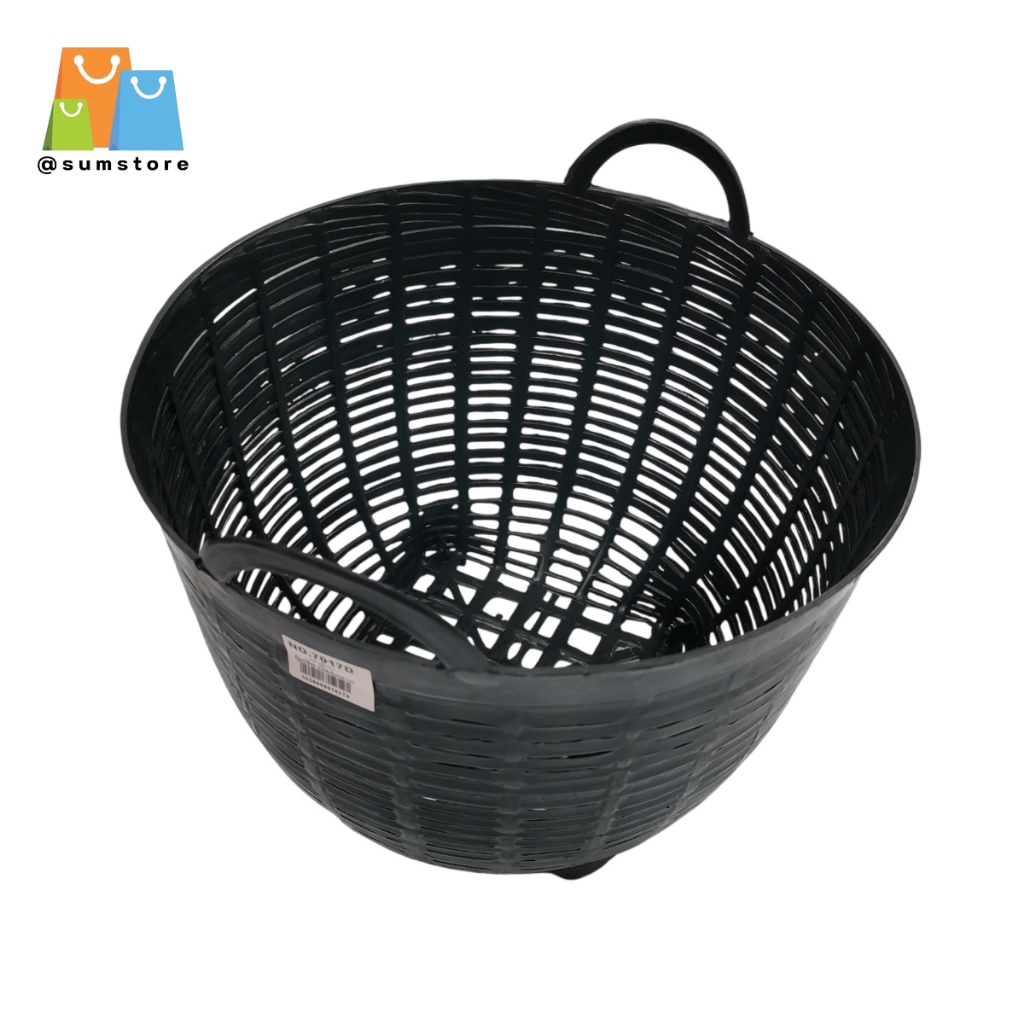 เข่ง เบอร์7 สีดำ  25x18.5CM รุ่น W7017D