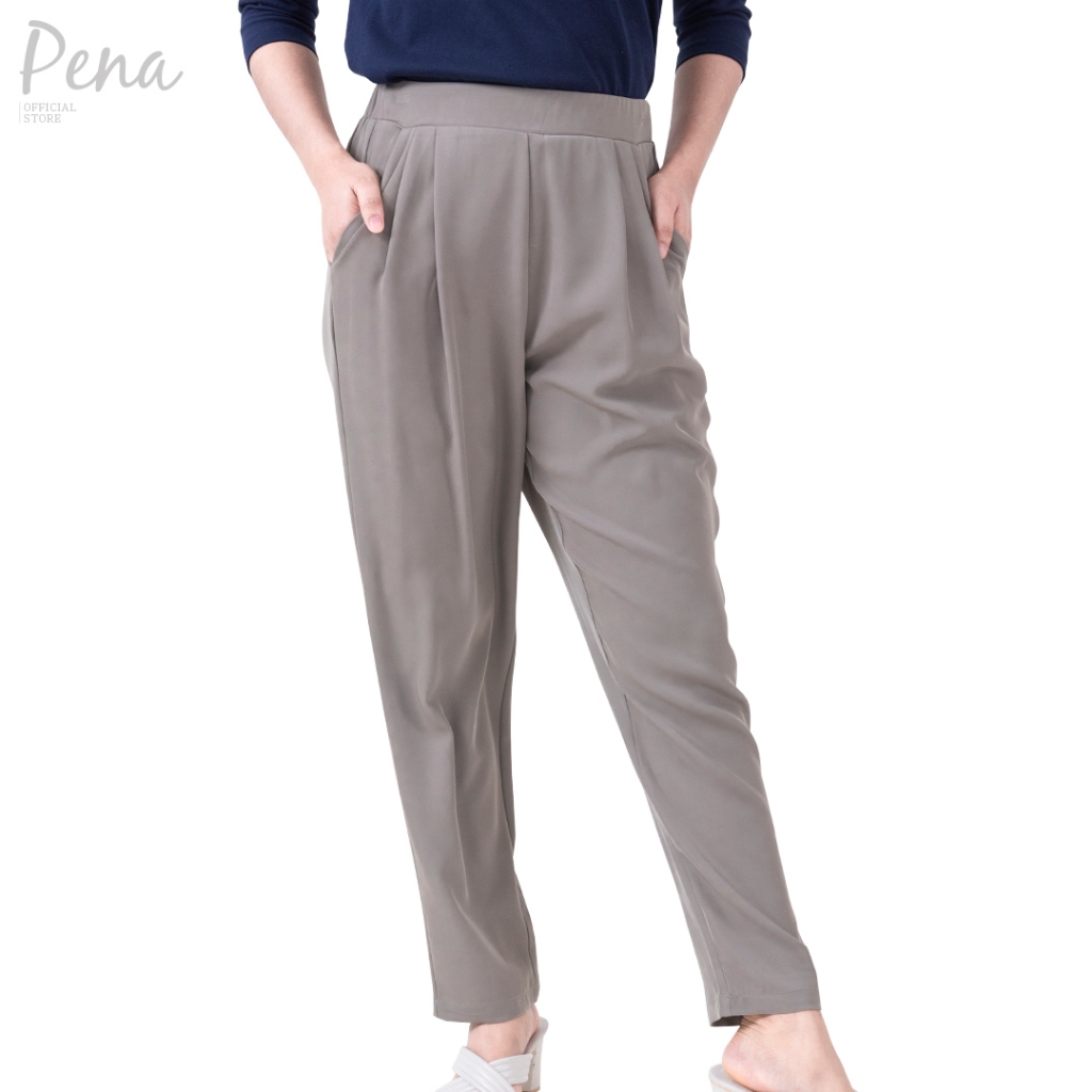 Pena house กางเกงขายาว สม็อคหลัง สีพื้น PSPL002